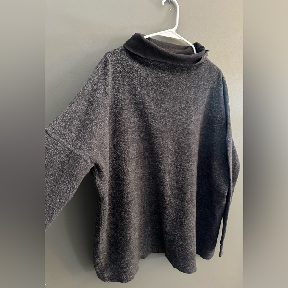 Free People Oversized Charcoal Gray Sweater